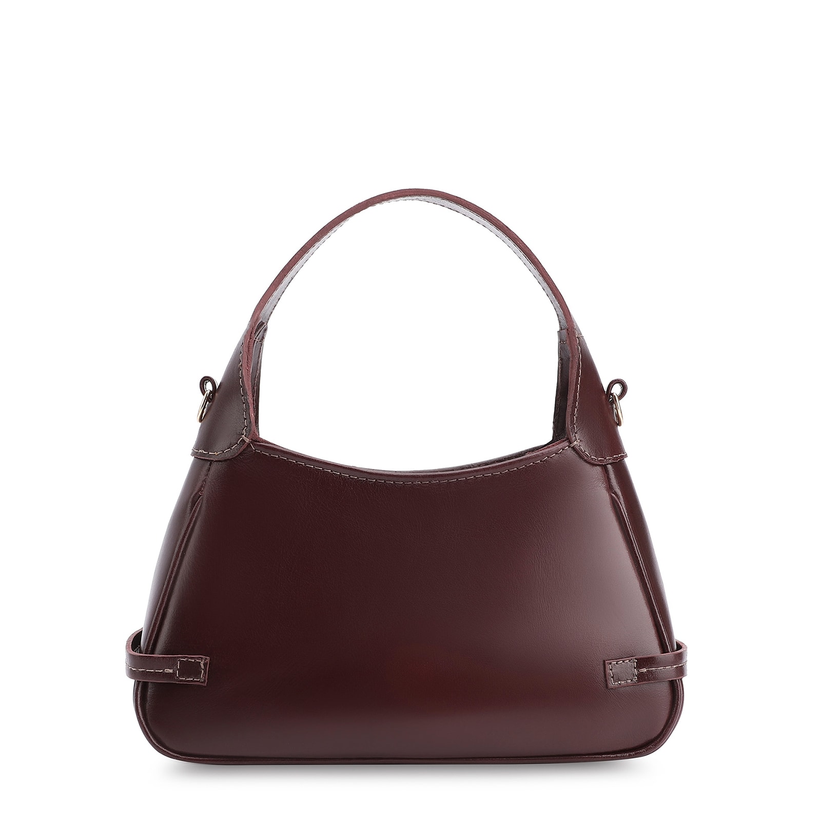 Bolsa Transversal Esfera Couro Vinho Escuro
