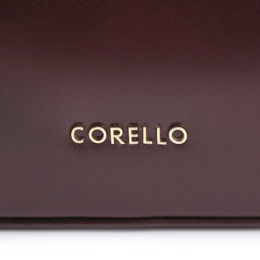 Bolsa Transversal Esfera Couro Vinho Escuro - imagem 6