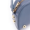 Bolsa Transversal Esferas Couro Azul - imagem 6