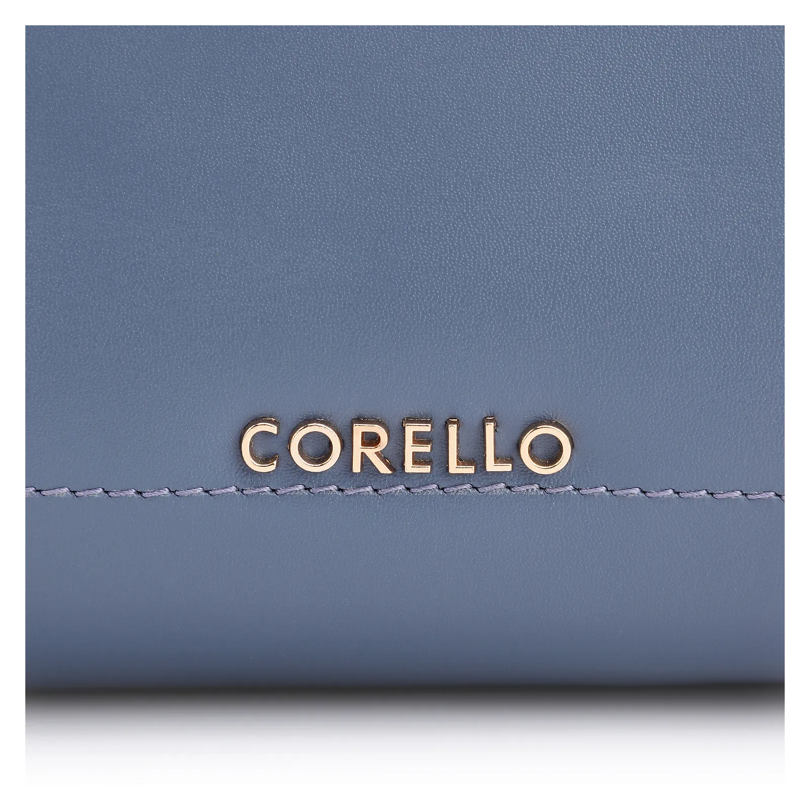 Bolsa Transversal Esferas Couro Azul