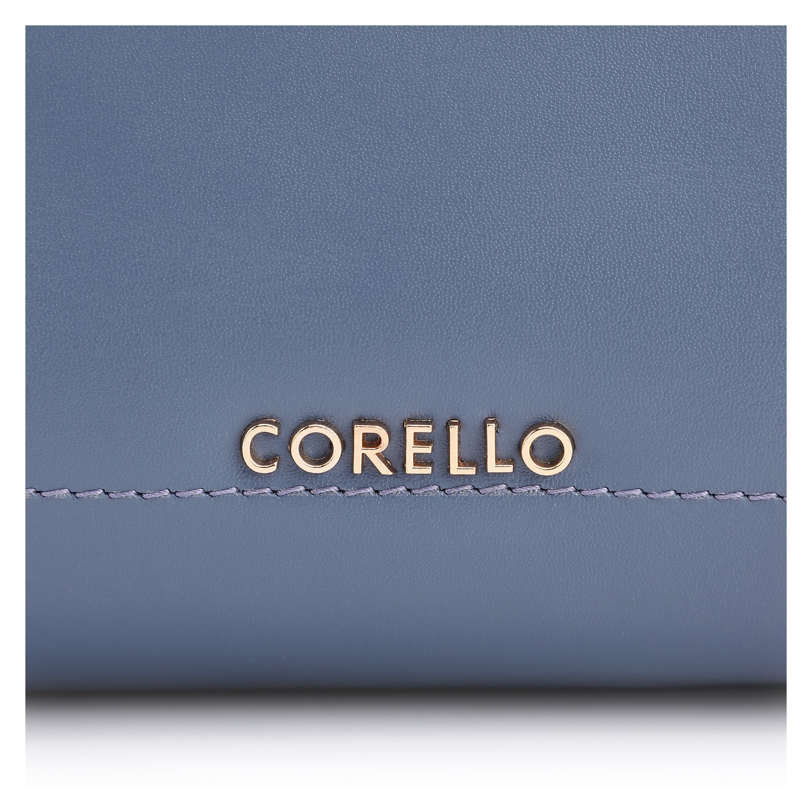 Bolsa Transversal Esferas Couro Azul