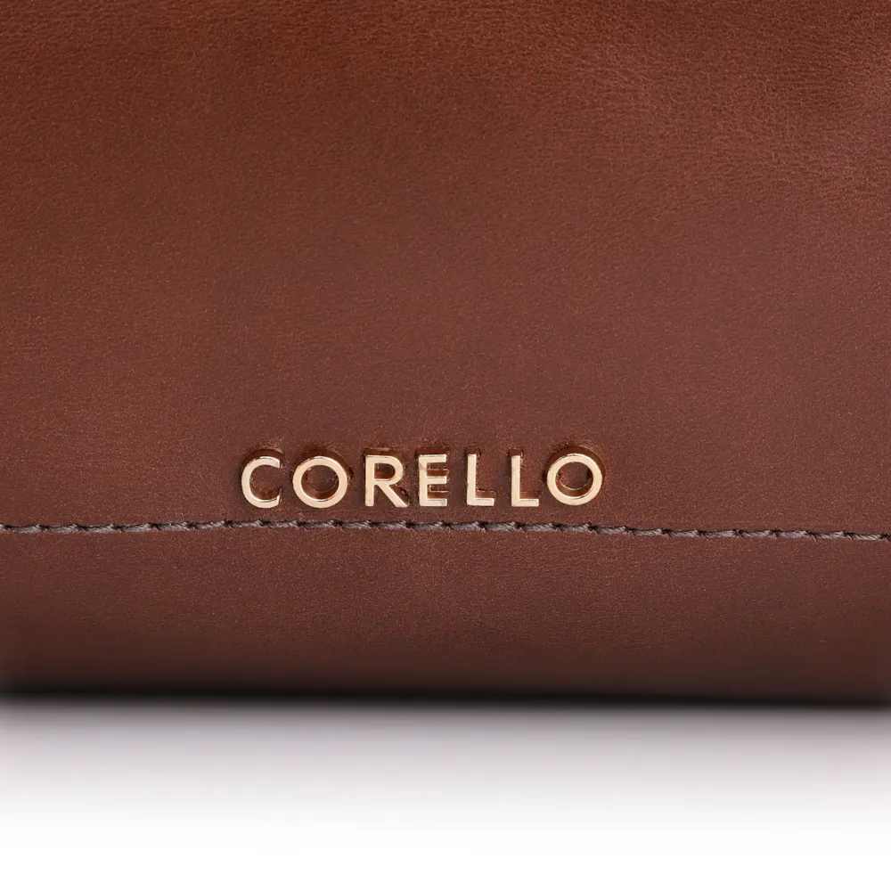 Bolsa Transversal Esferas Couro Marrom - imagem 7