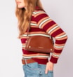 Bolsa Transversal Esferas Couro Marrom - imagem 9