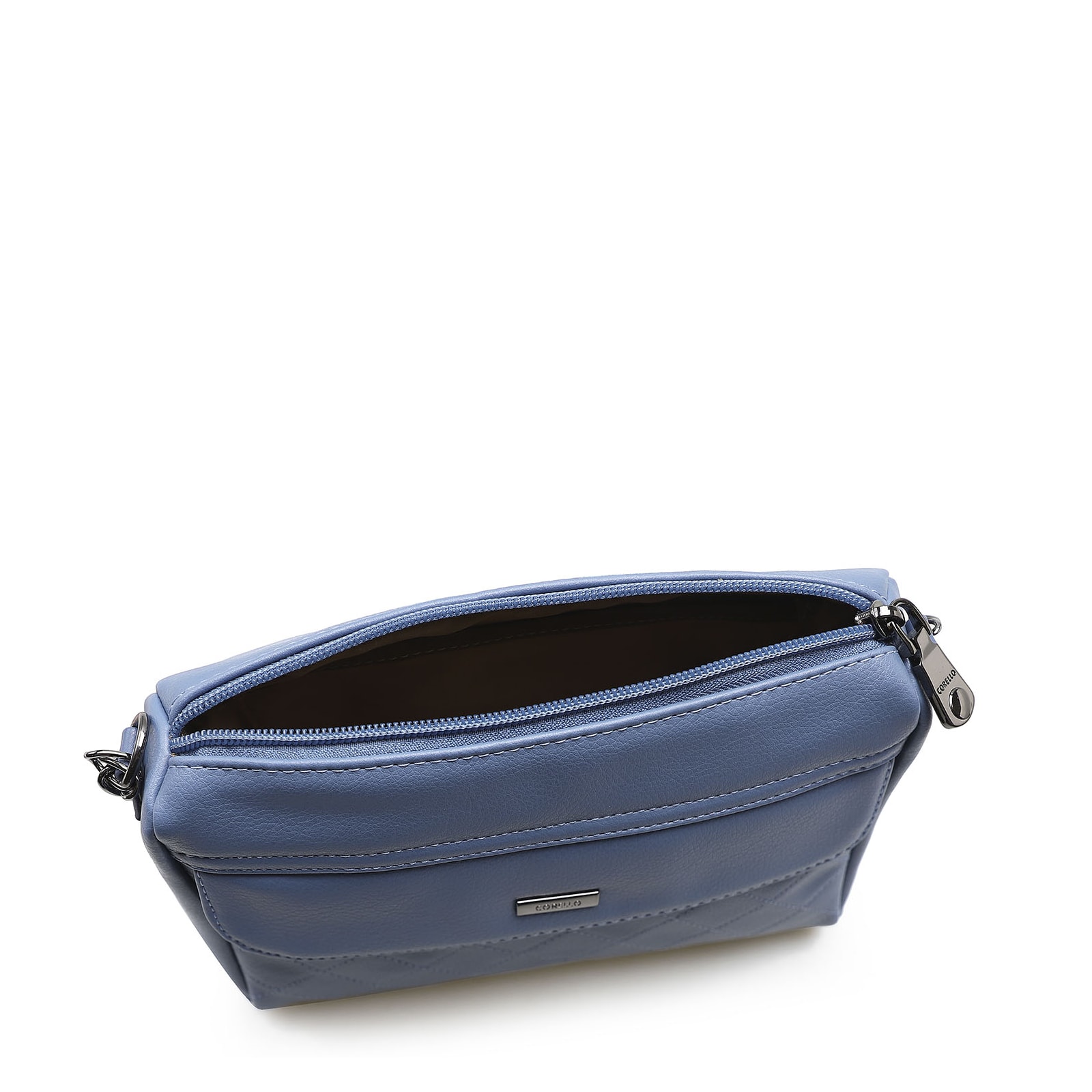 Bolsa Transversal Feminina Matelassê Alternativo Azul