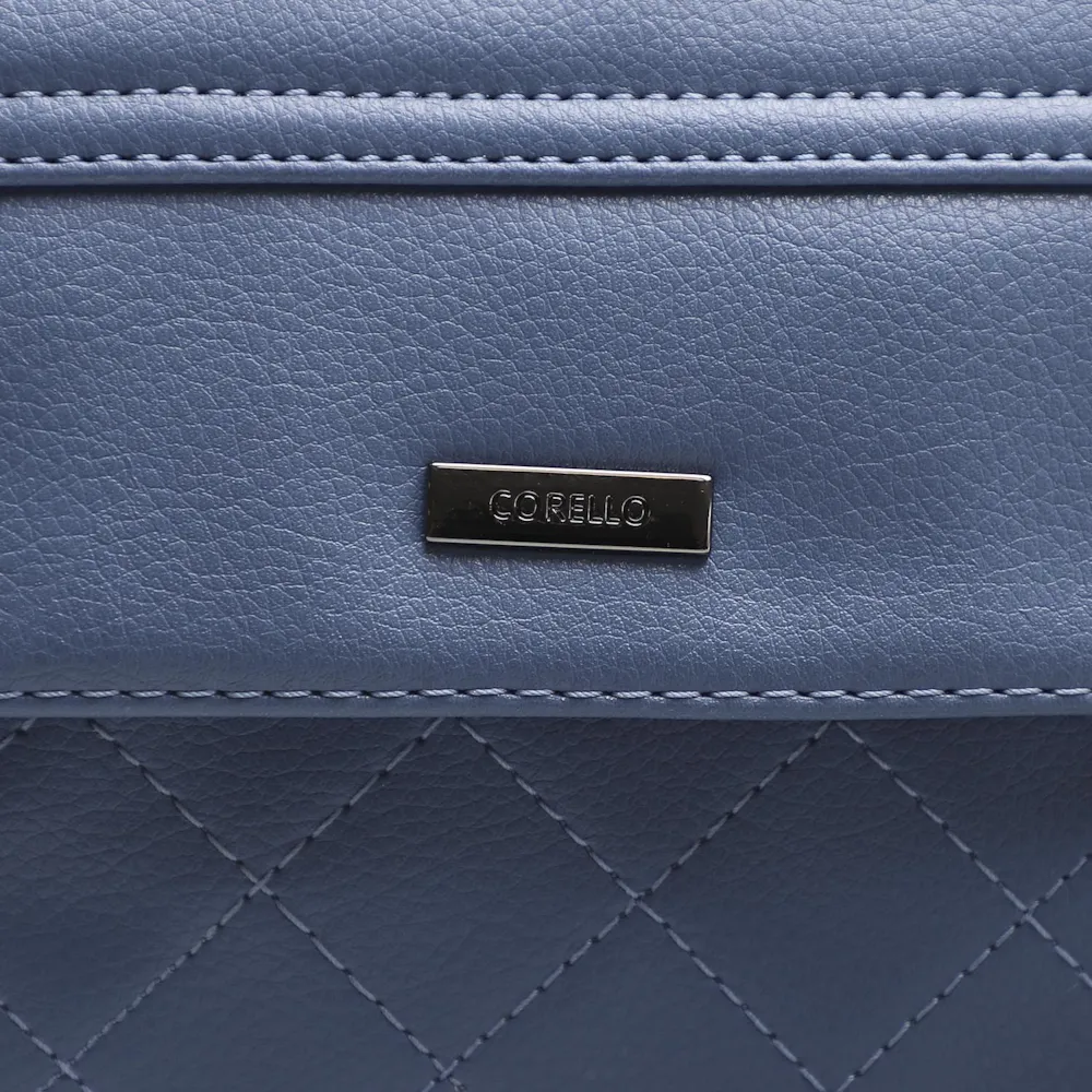 Bolsa Transversal Feminina Matelassê Alternativo Azul - imagem 6
