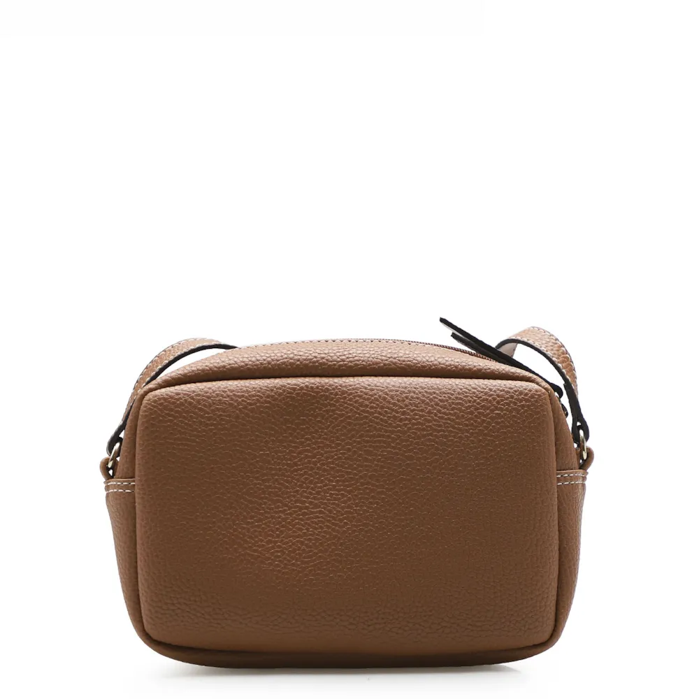 Bolsa Transversal Feminina Pesponto Alternativo Caramelo - imagem 3