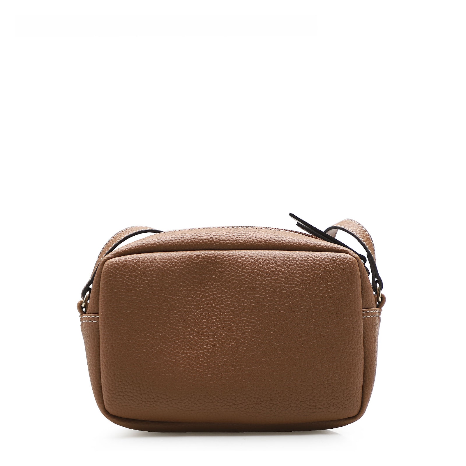 Bolsa Transversal Feminina Pesponto Alternativo Caramelo