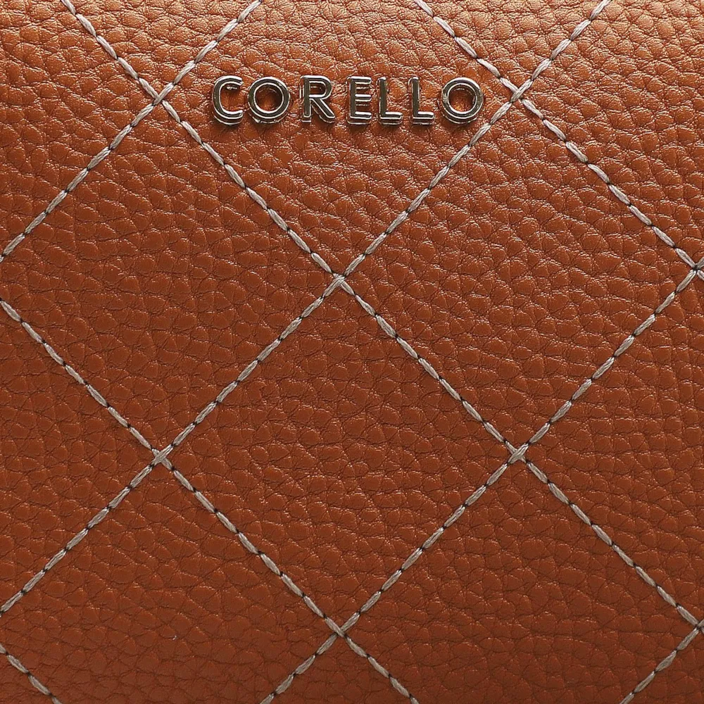 Bolsa Transversal Feminina Pesponto Alternativo Laranja - imagem 5