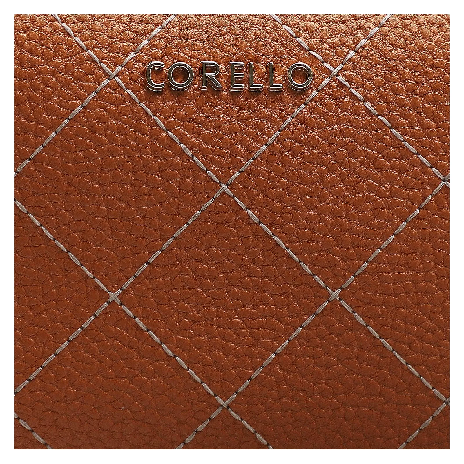 Bolsa Transversal Feminina Pesponto Alternativo Laranja