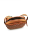 Bolsa Transversal Feminina Pesponto Alternativo Laranja - imagem 4