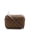 Bolsa Transversal Feminina Pesponto Alternativo Marrom - imagem 1