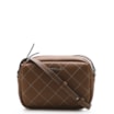 Bolsa Transversal Feminina Pesponto Alternativo Marrom - imagem 1