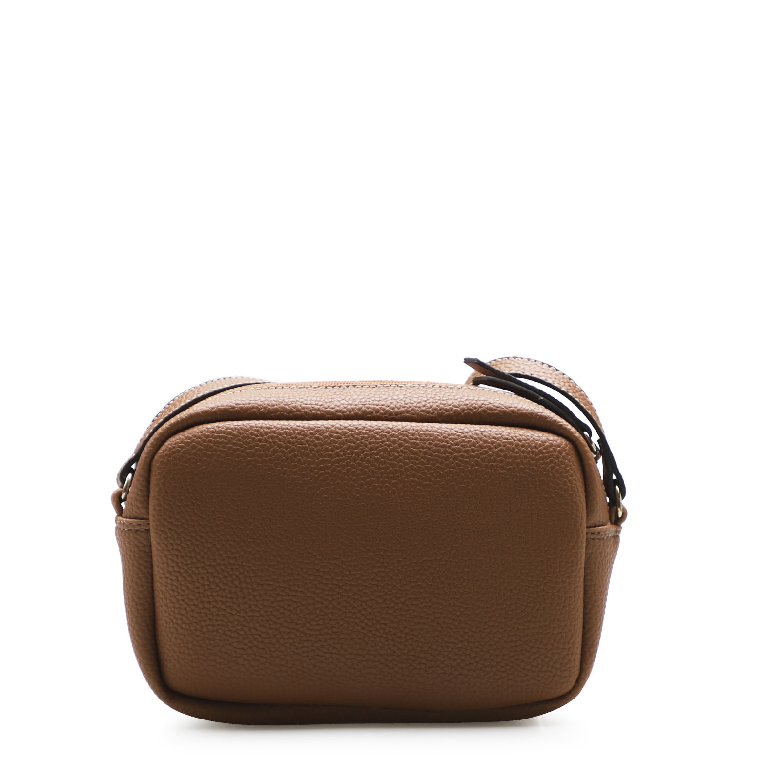 Bolsa Transversal Feminina Pesponto Alternativo Marrom