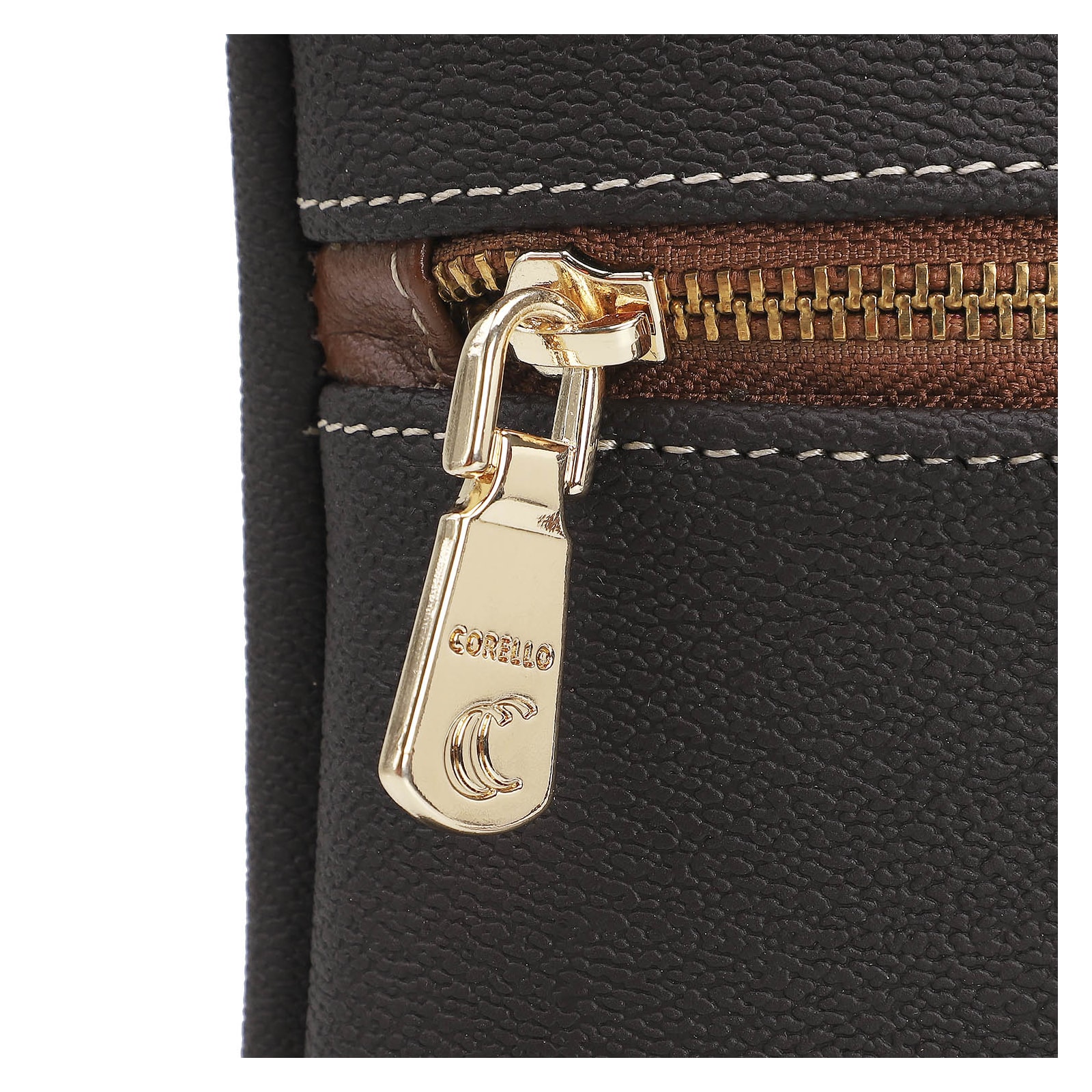 Bolsa Transversal Firenze Café/ Couro Marrom
