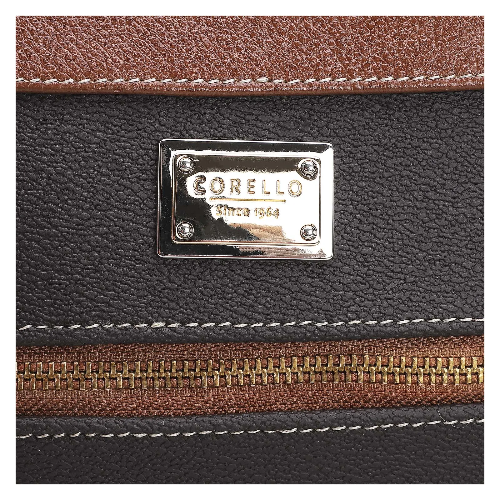 Bolsa Transversal Firenze Café/ Couro Marrom