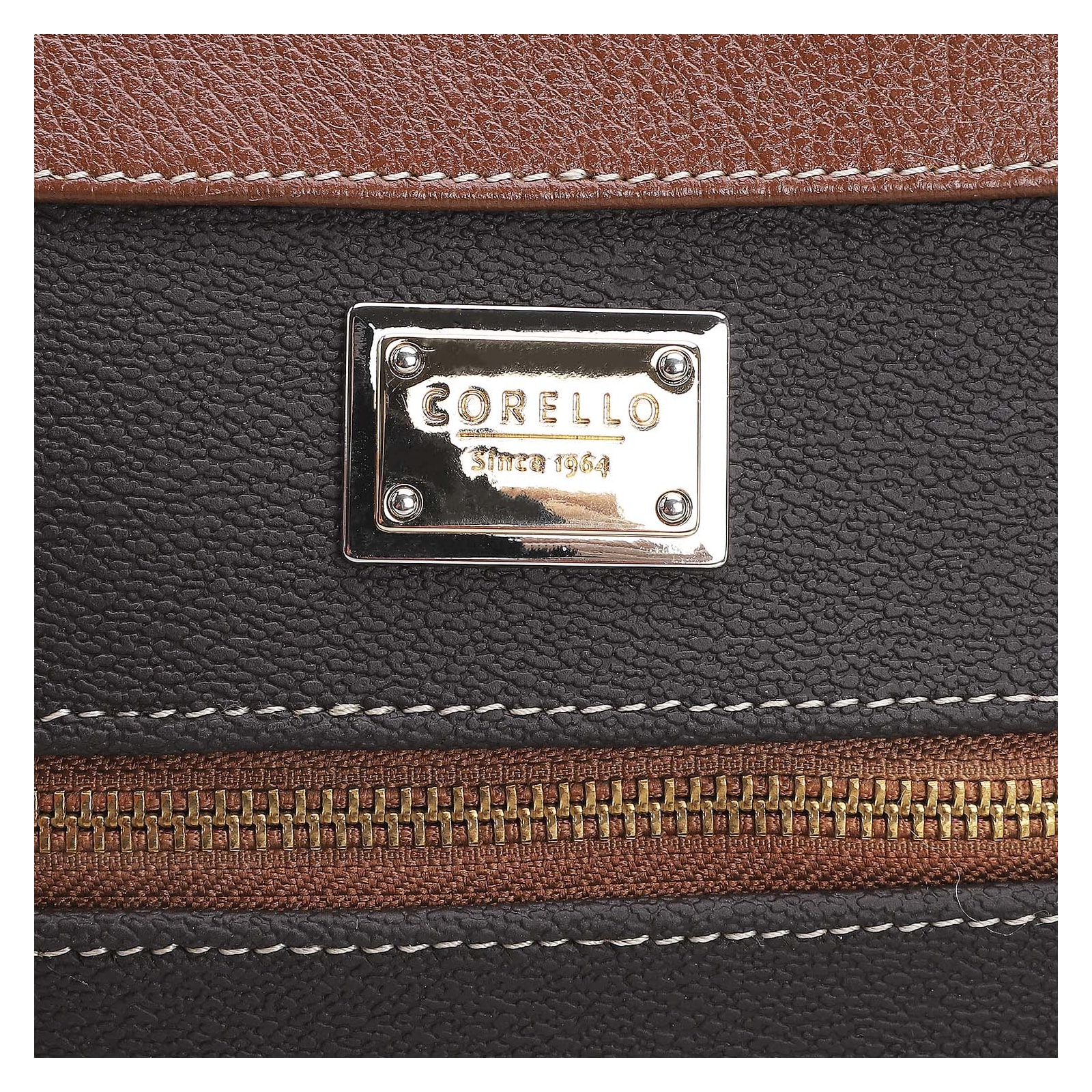 Bolsa Transversal Firenze Café/ Couro Marrom