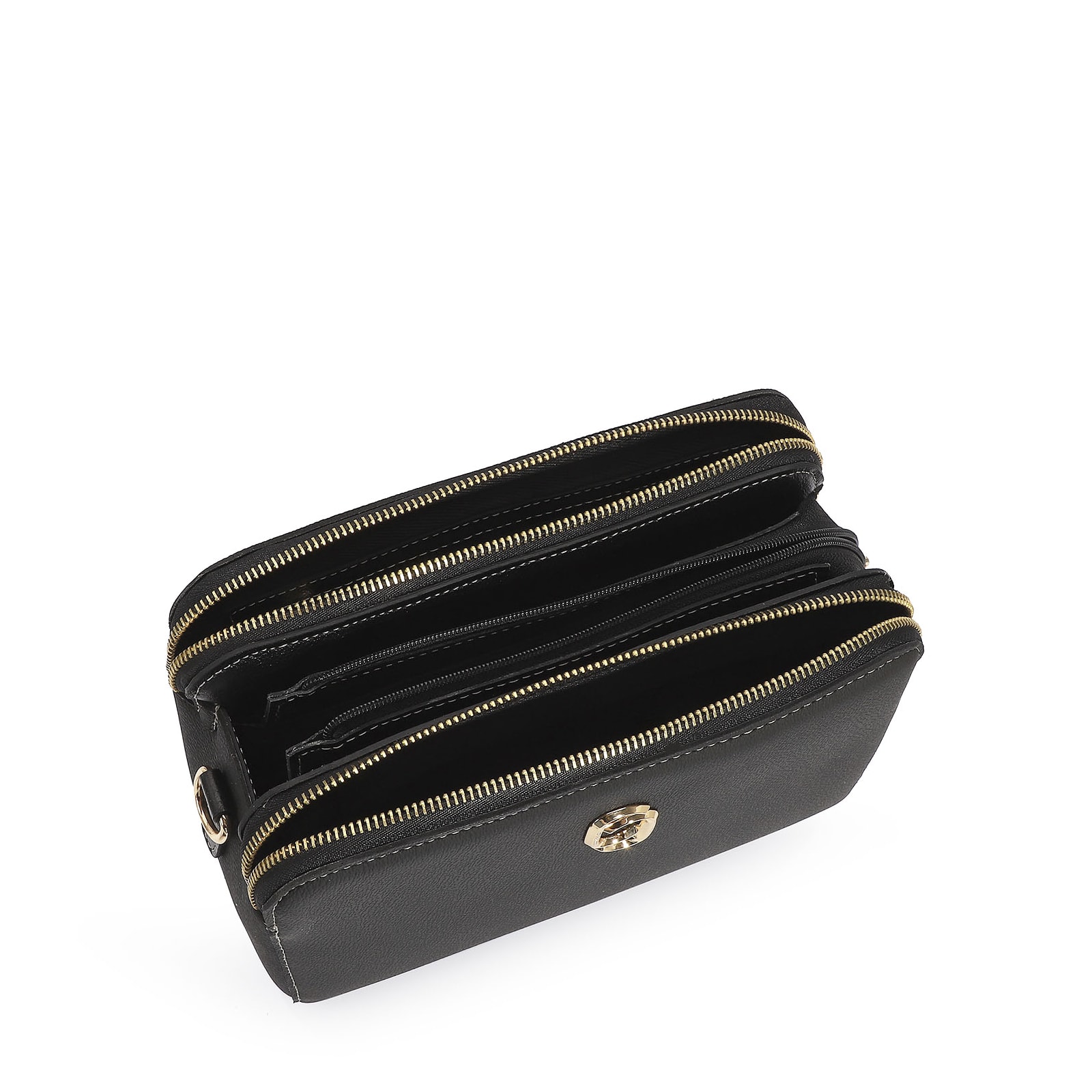 Bolsa Transversal Firenze/Couro Preto