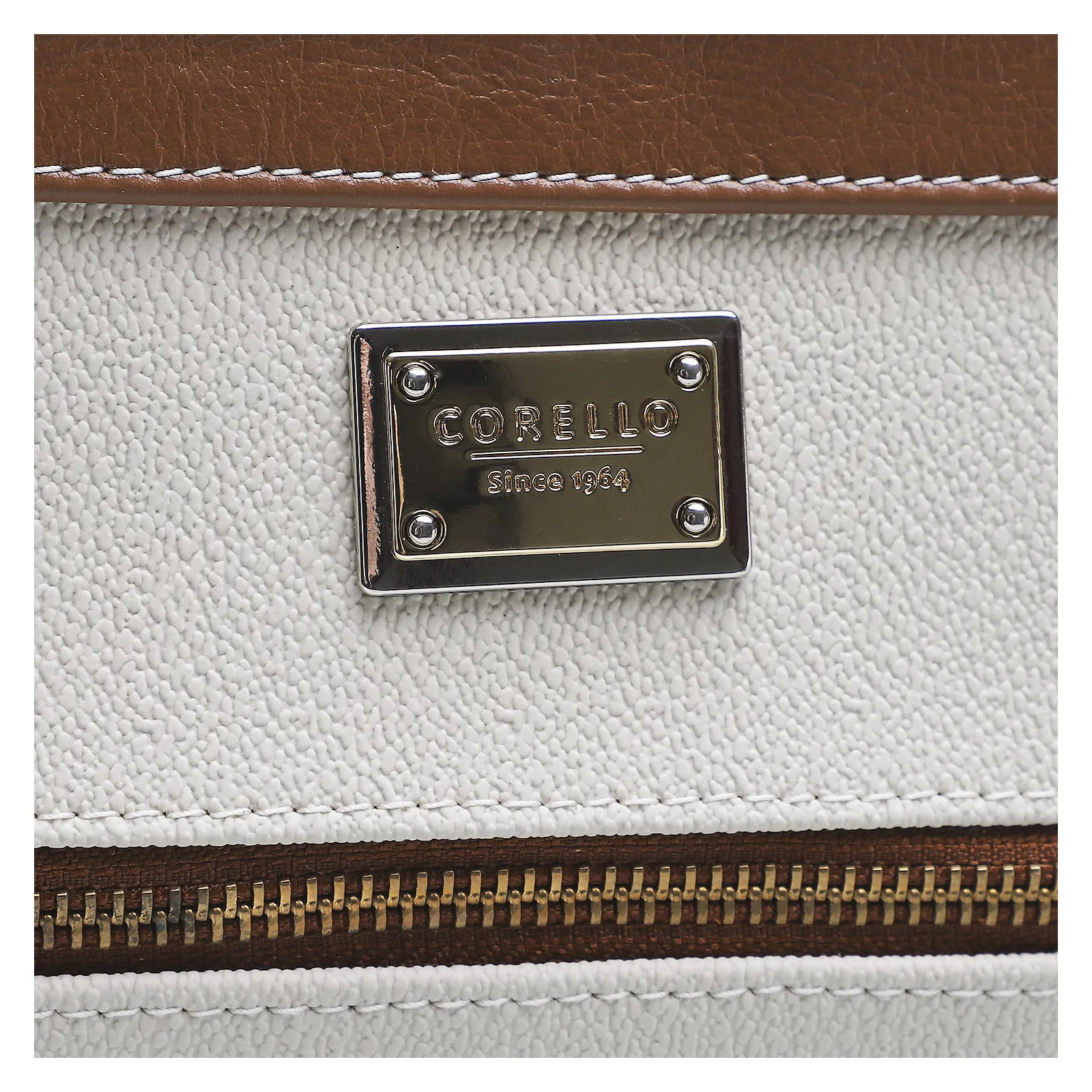 Bolsa Transversal Firenze Off White/Marrom