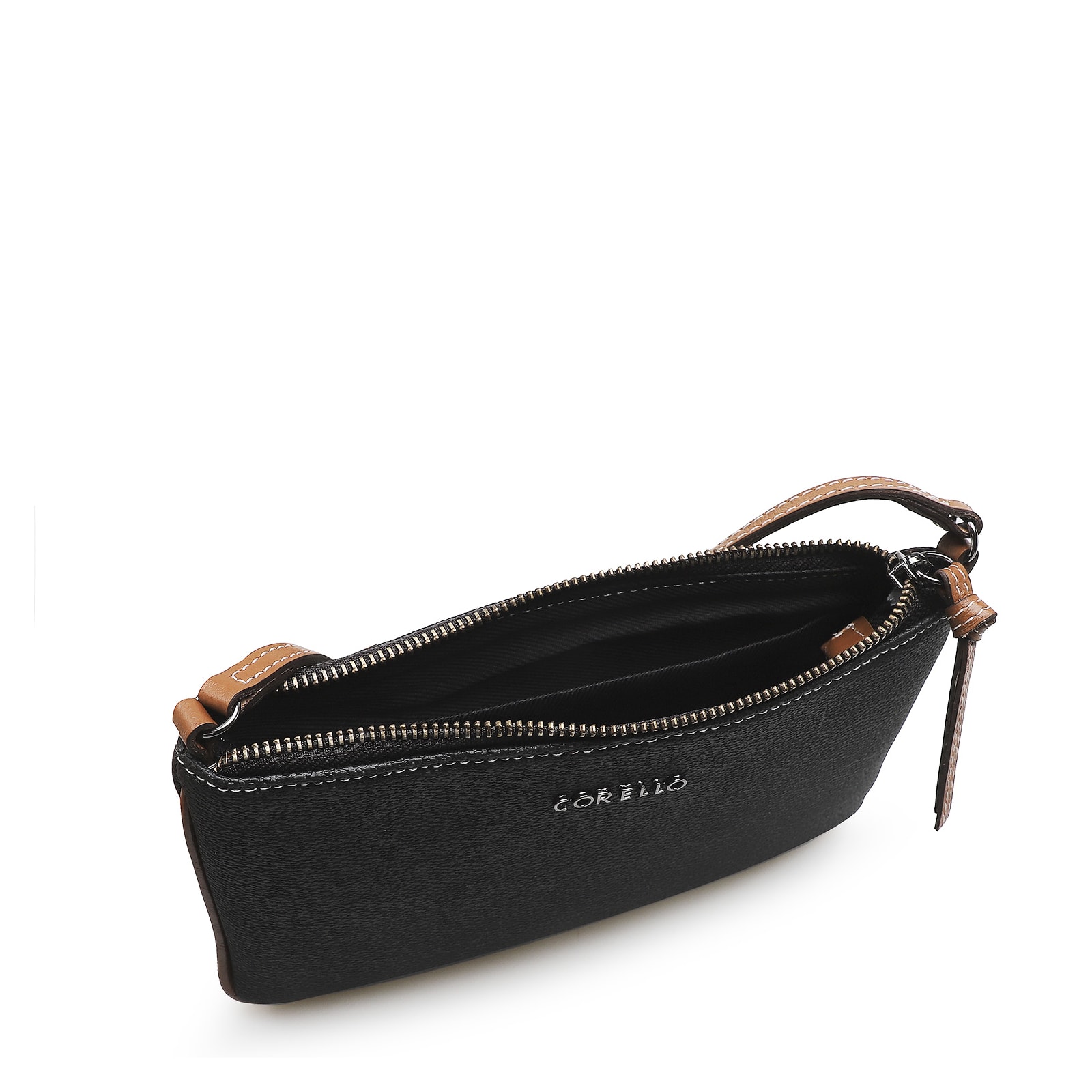 Bolsa Transversal Firenze Preta/Marrom