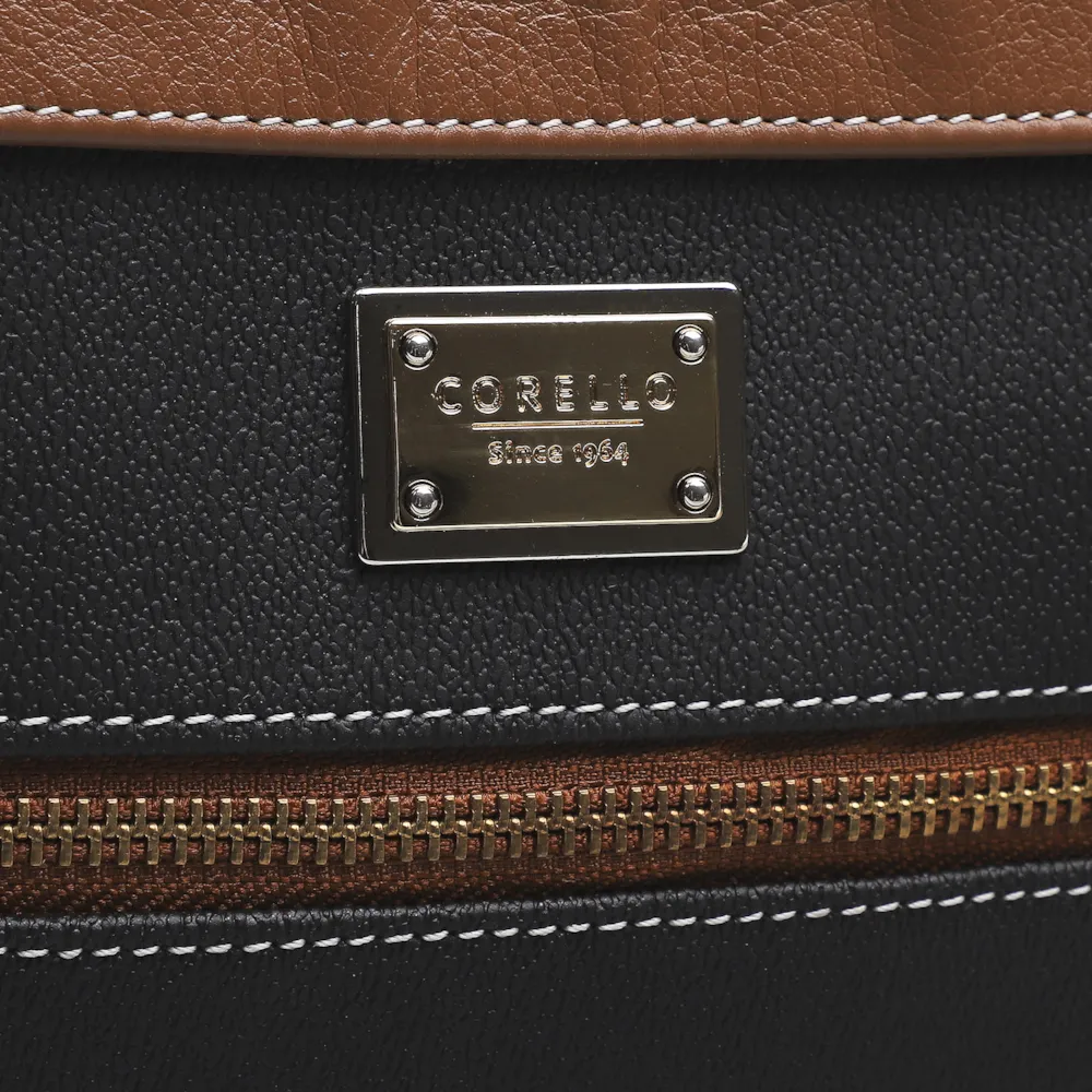 Bolsa Transversal Firenze Preto/Marrom - imagem 5