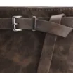 Bolsa Transversal Fivela Couro Estonado Marrom - imagem 5