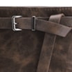 Bolsa Transversal Fivela Couro Estonado Marrom - imagem 5