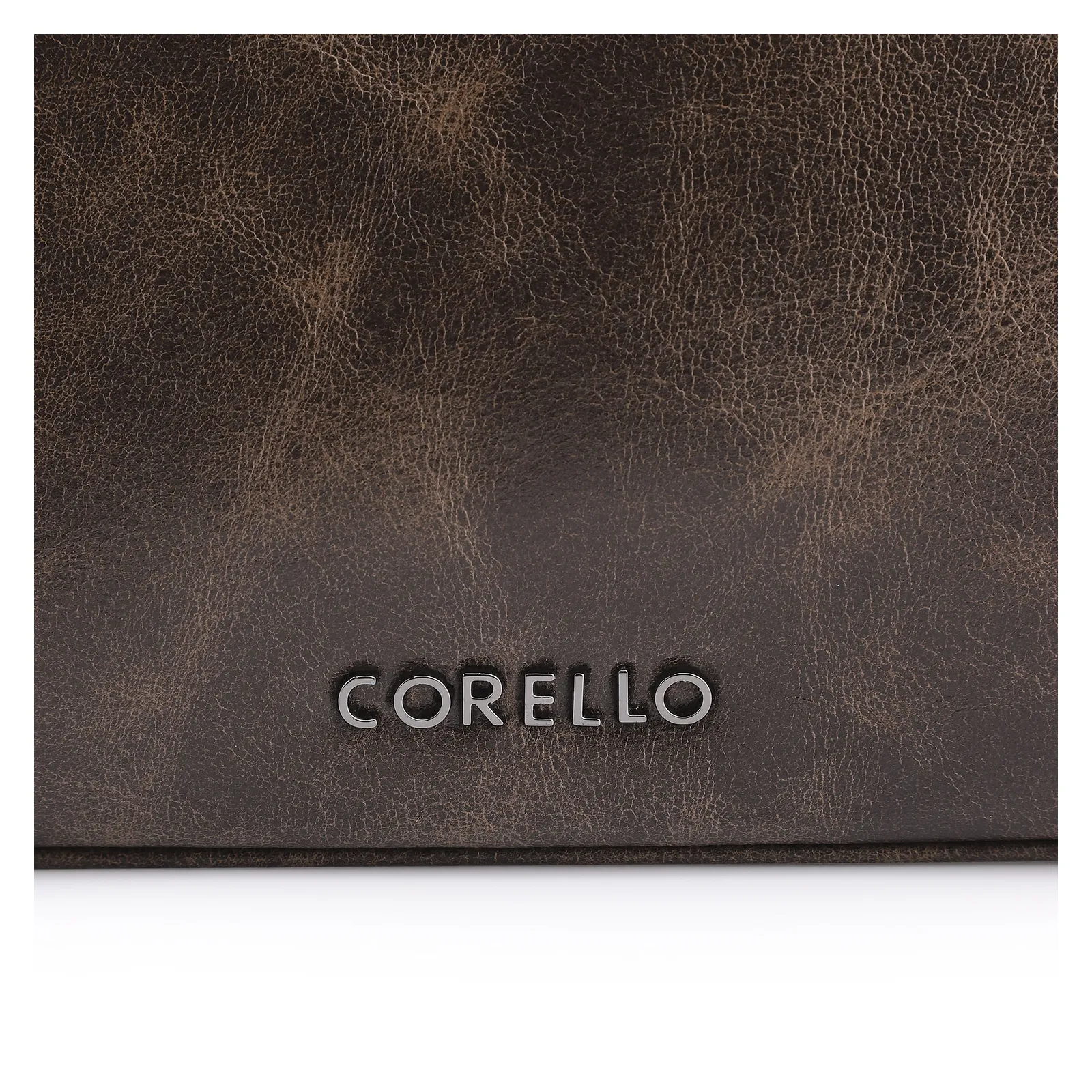 Bolsa Transversal Fivela Couro Estonado Marrom