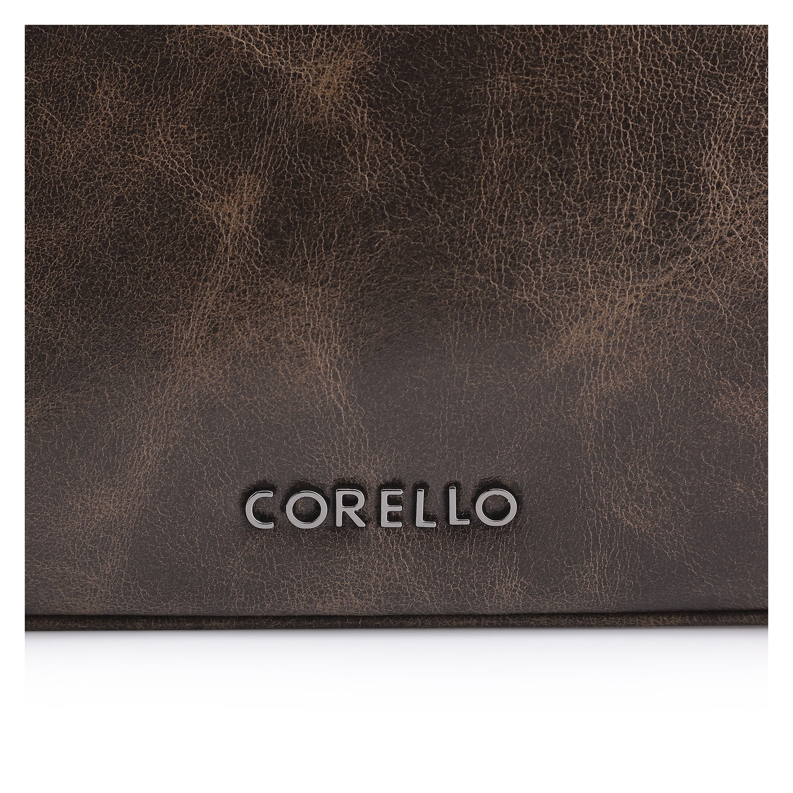 Bolsa Transversal Fivela Couro Estonado Marrom