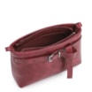 Bolsa Transversal Fivela Couro Estonado Vermelho - imagem 4