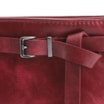 Bolsa Transversal Fivela Couro Estonado Vermelho - imagem 5