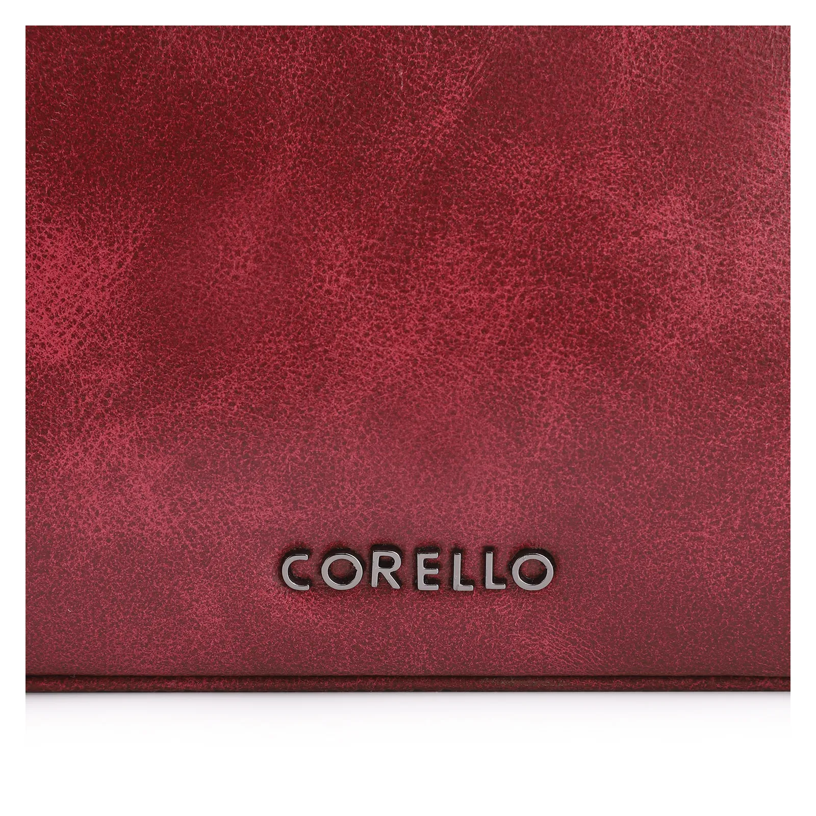 Bolsa Transversal Fivela Couro Estonado Vermelho
