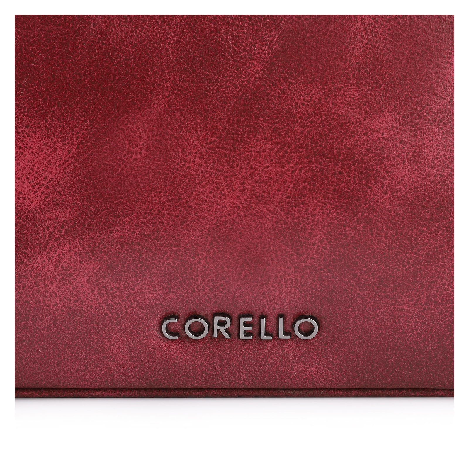 Bolsa Transversal Fivela Couro Estonado Vermelho