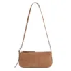 Bolsa Transversal Fivela Couro Marrom/Camurça Marrom - imagem 1