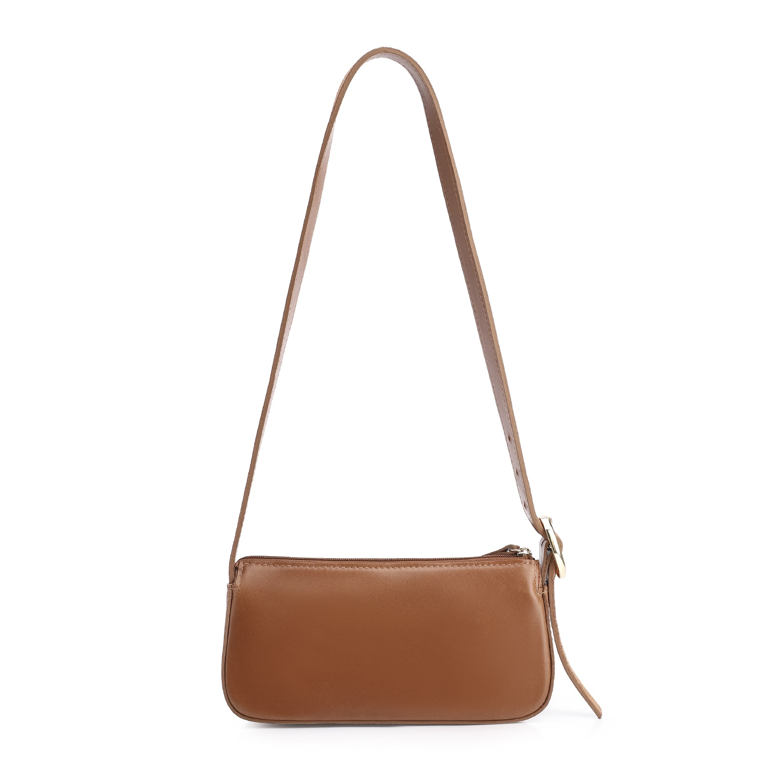Bolsa Transversal Fivela Couro Marrom/Camurça Marrom