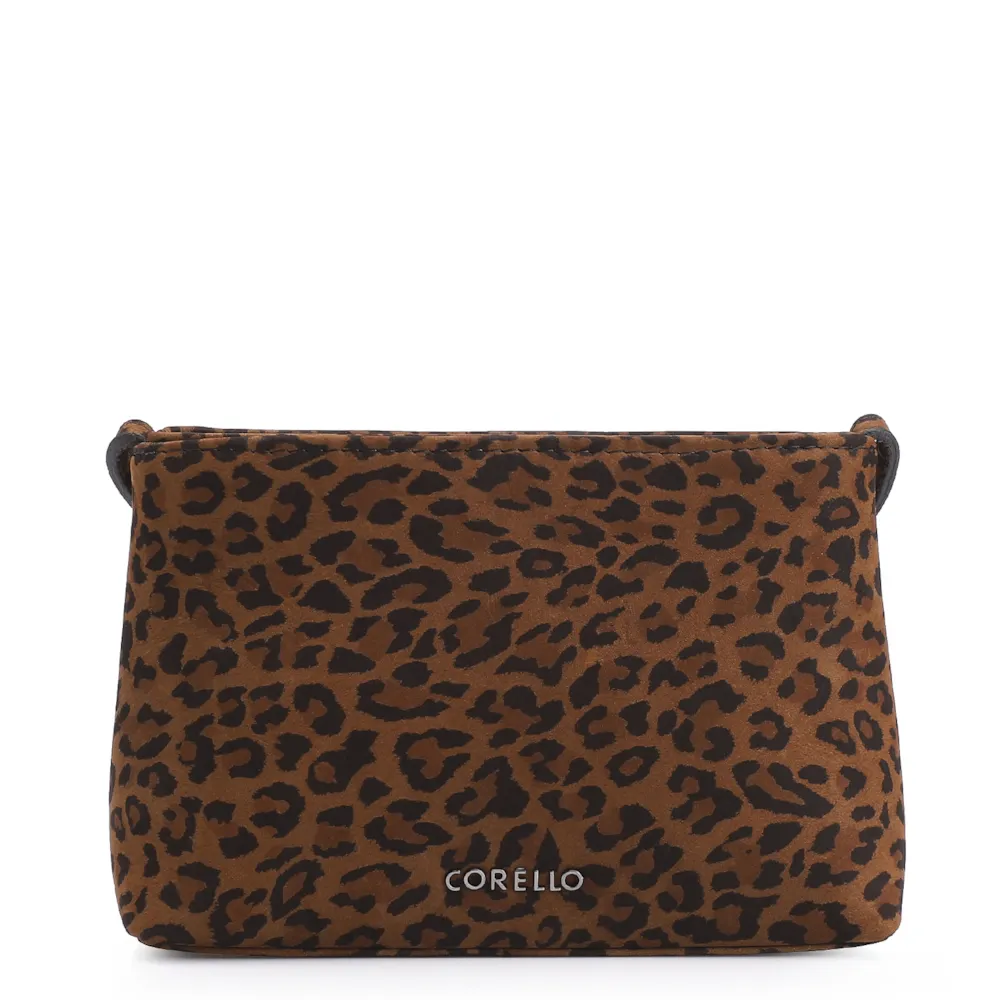 Bolsa Transversal Fivela Couro Nobuck Onça - imagem 3