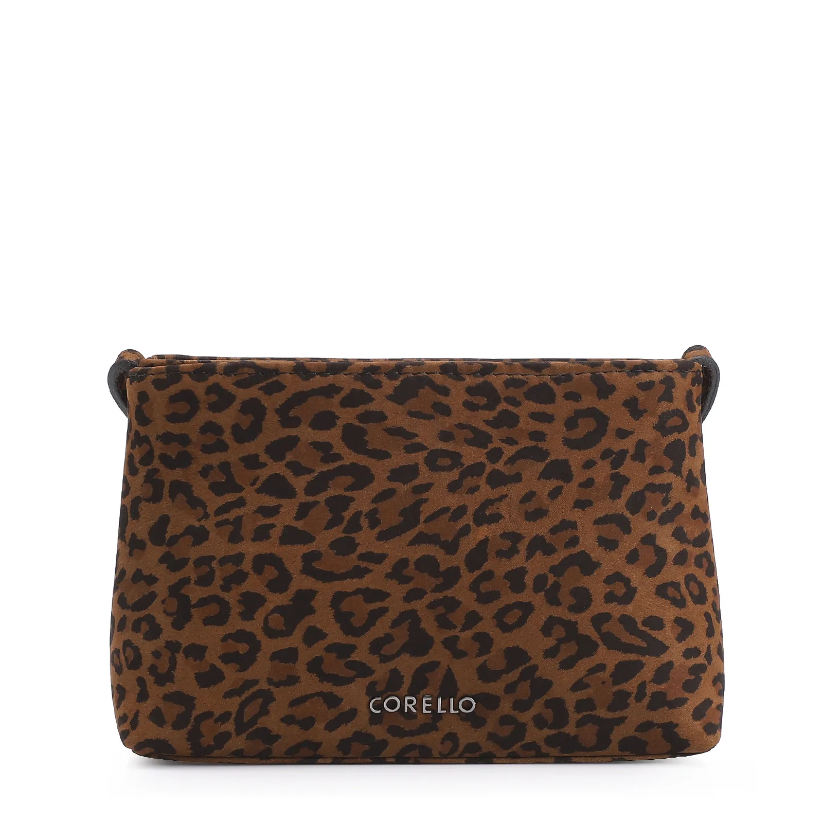 Bolsa Transversal Fivela Couro Nobuck Onça