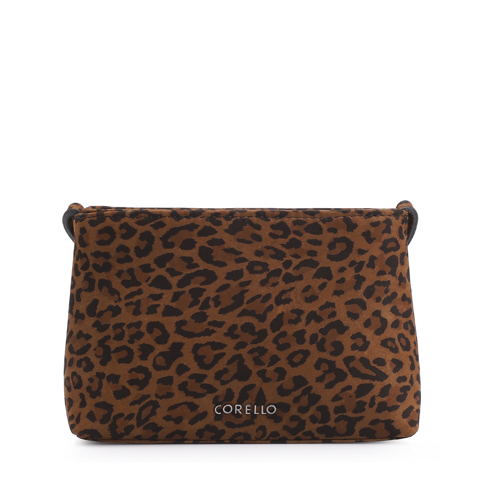 Bolsa Transversal Fivela Couro Nobuck Onça