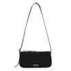 Bolsa Transversal Fivela Couro Preto/Camurça Preto - imagem 1
