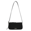 Bolsa Transversal Fivela Couro Preto/Camurça Preto - imagem 1