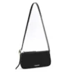 Bolsa Transversal Fivela Couro Preto/Camurça Preto - imagem 2