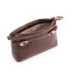Bolsa Transversal Fivelas Couro Croco Marrom - imagem 4