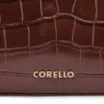 Bolsa Transversal Fivelas Couro Croco Marrom - imagem 6
