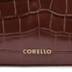 Bolsa Transversal Fivelas Couro Croco Marrom - imagem 6