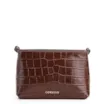 Bolsa Transversal Fivelas Couro Croco Marrom - imagem 3