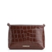 Bolsa Transversal Fivelas Couro Croco Marrom - imagem 3