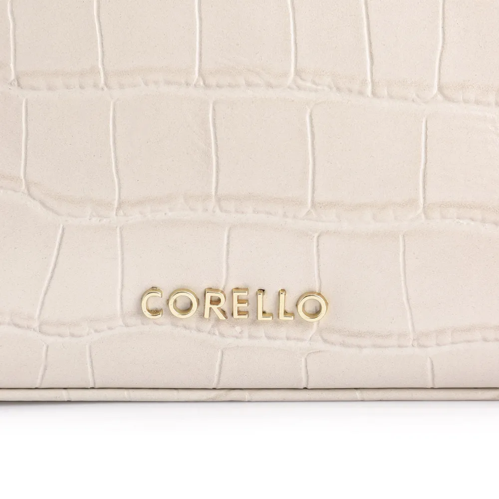 Bolsa Transversal Fivelas Couro Croco Off White - imagem 6