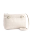 Bolsa Transversal Fivelas Couro Croco Off White - imagem 2