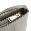 Bolsa Transversal Fivelas Couro Croco Verde - imagem 5