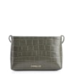 Bolsa Transversal Fivelas Couro Croco Verde - imagem 3