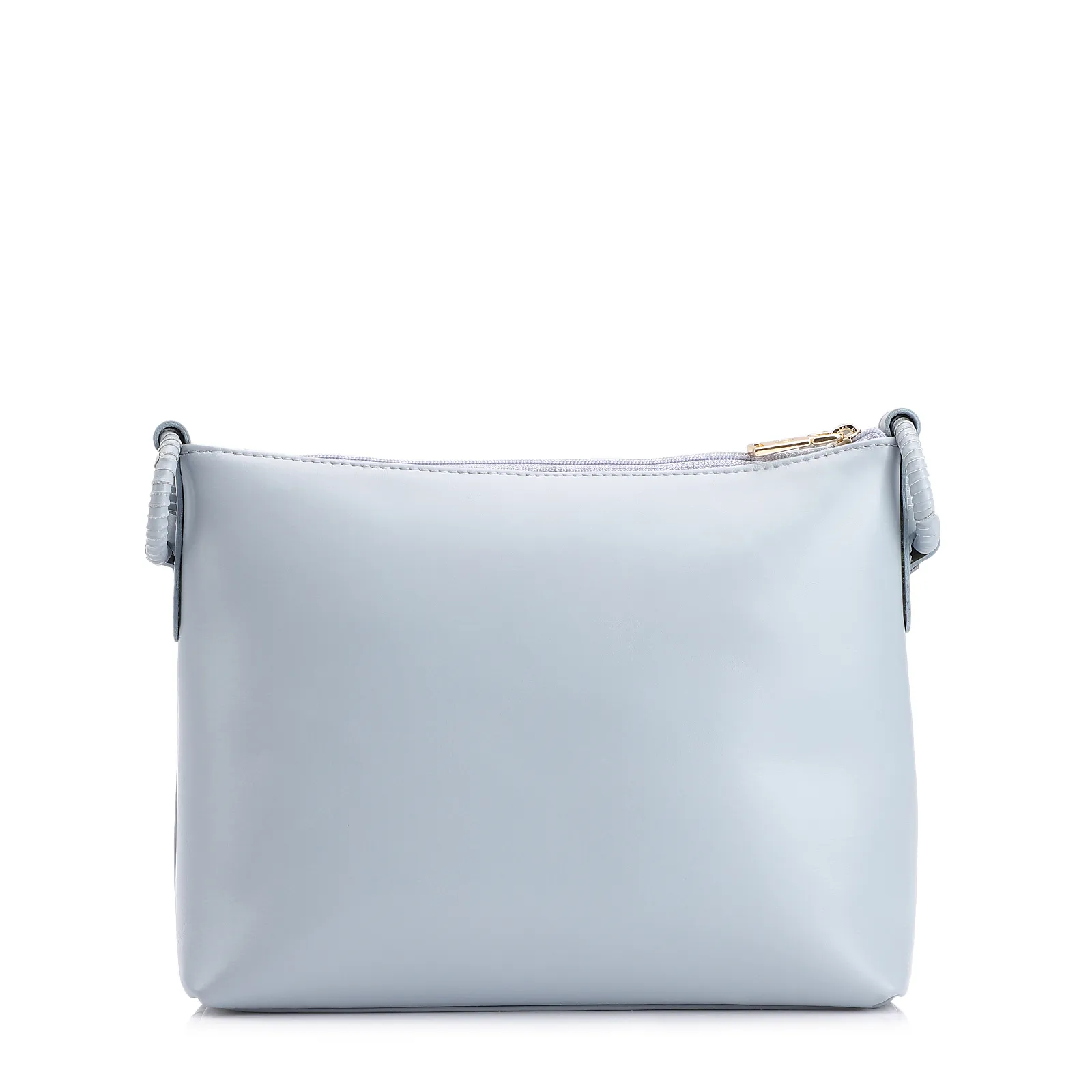 Bolsa Transversal Flor Couro Azul